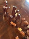 16 Piece Hand Carved Wooden Nativity Set Figures Wood 4” Unique Roanoke VA — photo 9