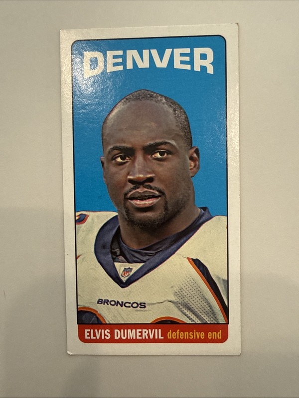 2012 Topps 1965 Football Elvis Dumervil Mini Tall Boy Card #54