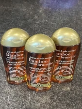 Ogx Hydrate & Reviving Bamboo Radiant Brunette Oil Lot Of 3 - 3.3oz FREE SHIP🔥