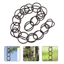 Decorative Black Metal Rain Chain for Outdoor Villa Roof Gutter Drainage