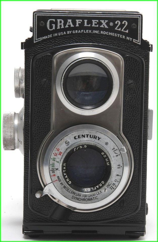 Vintage Graflex 22 TLR 120 film camera w. Graftar 3.5/85mm lens NOT ...