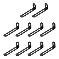 20Pcs Adjustable L-Shape Corner Brace, 0.9"x2.9"x0.6" Corner Bracket, Black