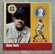 Babe Ruth 500 HR Club Legends of Baseball National Baseball HOF .999 Silver Coin