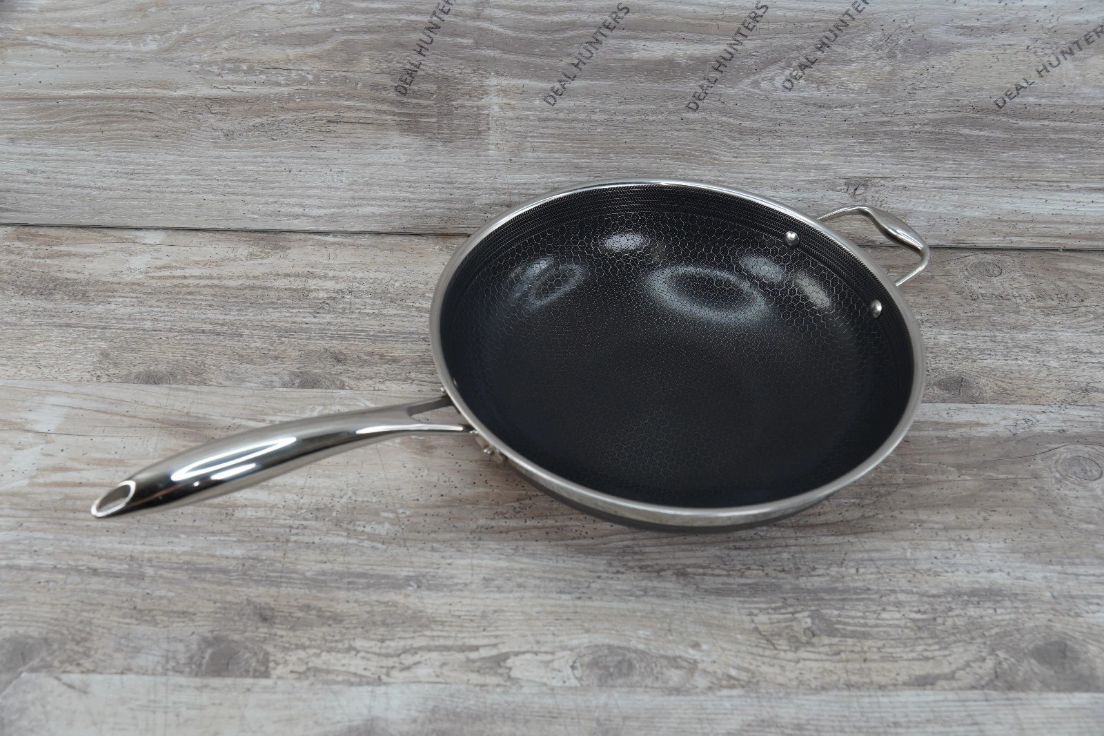 Hexclad Hybrid Cookware Stainless Steel Pan Nonstick 12" Wok (NO LID)
