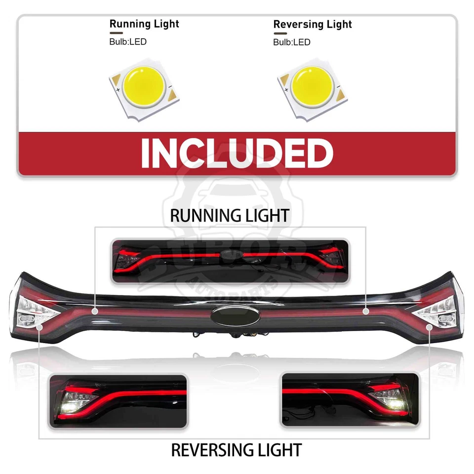 Panel reflector de luz trasera central LED HT4Z-13A565-G para Ford Edge 2015-2018 Foto 2 de 4