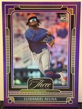 2025 Panini Three and Two Luisangel Acuna #47 /32 Purple Foil NY Mets SP