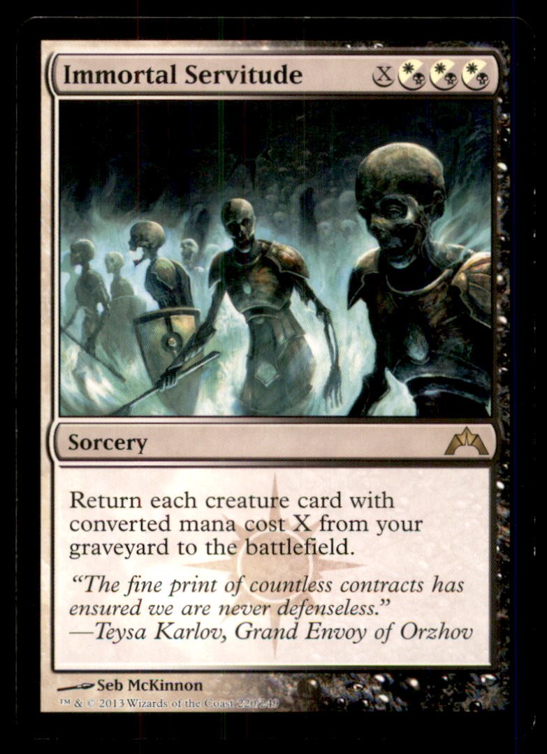 Immortal Servitude LP Light Play Gatecrash MTG [11794]