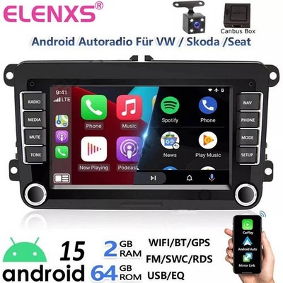 2+64G Autoradio Android 15 Carplay GPS Für VW Golf 5 6 Plus Touran Caddy Jetta