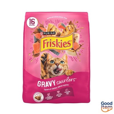 Purina Friskies Gravy Swirlers with Flavors of Chicken Dry Cat Food - 16lbs