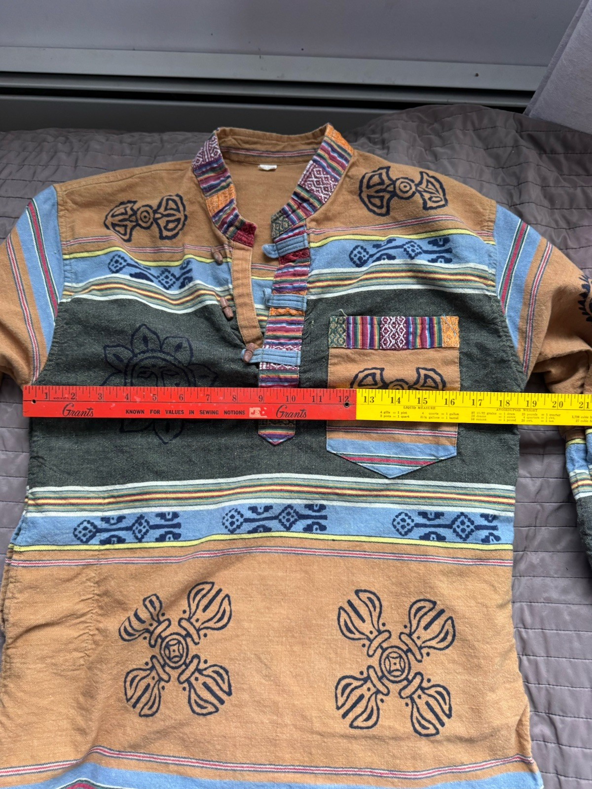 Patchwork Vintage  top Hoodie patchwork pullover … - image 3