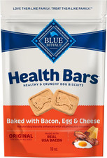Health Bars Crunchy Dog Biscuits, Oven-Baked With Natural Ingredients, Bacon, Eg