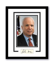 Senator John McCain Autographed Signed 11x14 Framed Photo ACOA