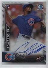 2016 Bowman Chrome Rookie Refractor 279/499 Carl Edwards Jr #CRA-CE Auto RC 2x4