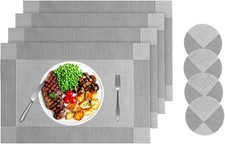 9 Piece Table Mat  4 Placemats, 1 Long Mat, 4 Coasters Set Dining Kitchen