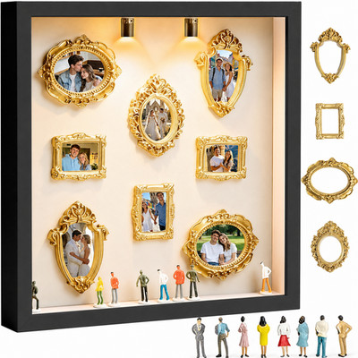 Mini Museum Silhouette Box DIY Set mit Miniatur Figuren und schönen Bilderrahmen
