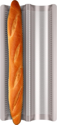 Baguette Pan French Bread Pans for Baking Pans, Nonstick 2 Slots Perforated Ital