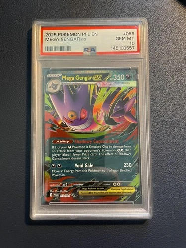 PSA 10 Mega Gengar EX 056/094 Phantasmal Flames 2025 Pokemon GEM MINT