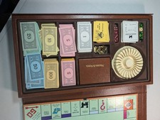 VINTAGE Monopoly Board Game 1974 Faux Leather Case Special Edition
