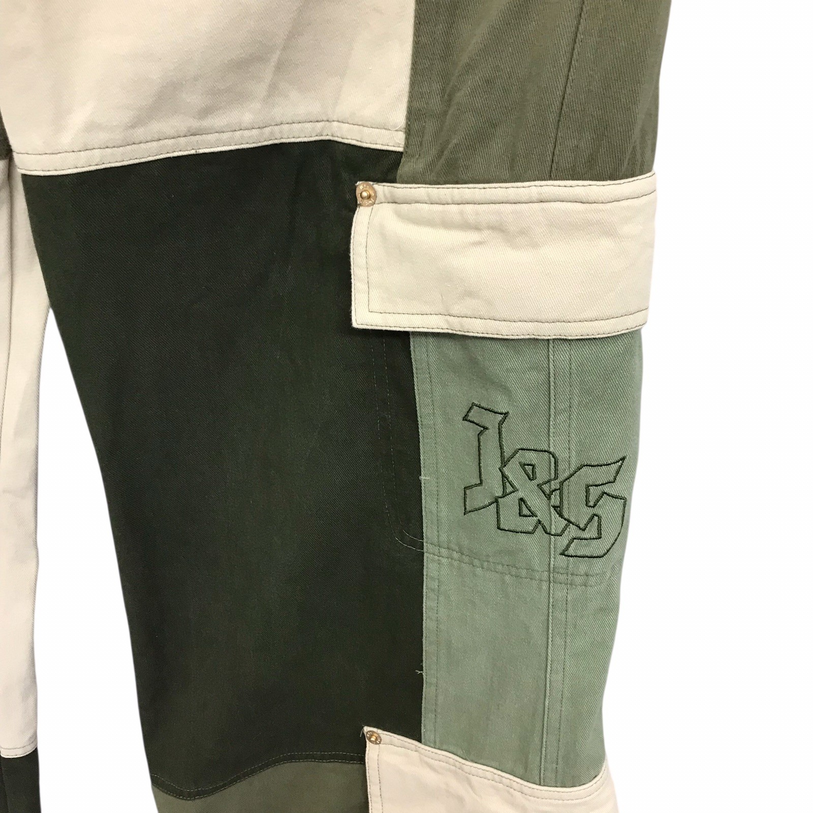 Jagger & Stone Miller Patchwork Cargo Pants Flare… - image 4