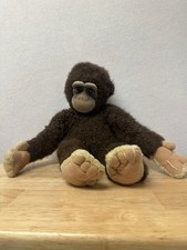 Dakin Monkey Plush Stuffed Animal Flocked Rubber Realistic Face 16 Vintage 1989