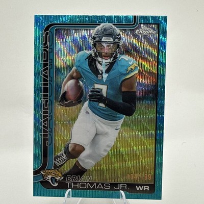 Topps Chrome 2025 Brian Thomas Jr. Aqua Colormatch /199 #135  Jaguars Football