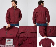 Vintage Nike Windbreaker Jacket Men  s Large Burgundy Full Zip Nylon Swoosh