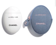 CHANEL La Cr me Main Hand Cream Moisturizer with Denim Blue Pouch