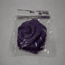 FloraCraft 3in Purple Burlap Flower