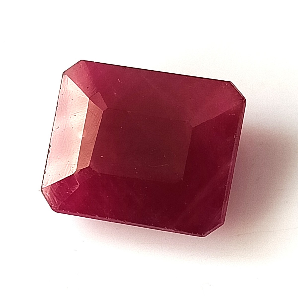 Unheated Ruby Genuine Ruby Natural Ruby Faceted Emerald Cut