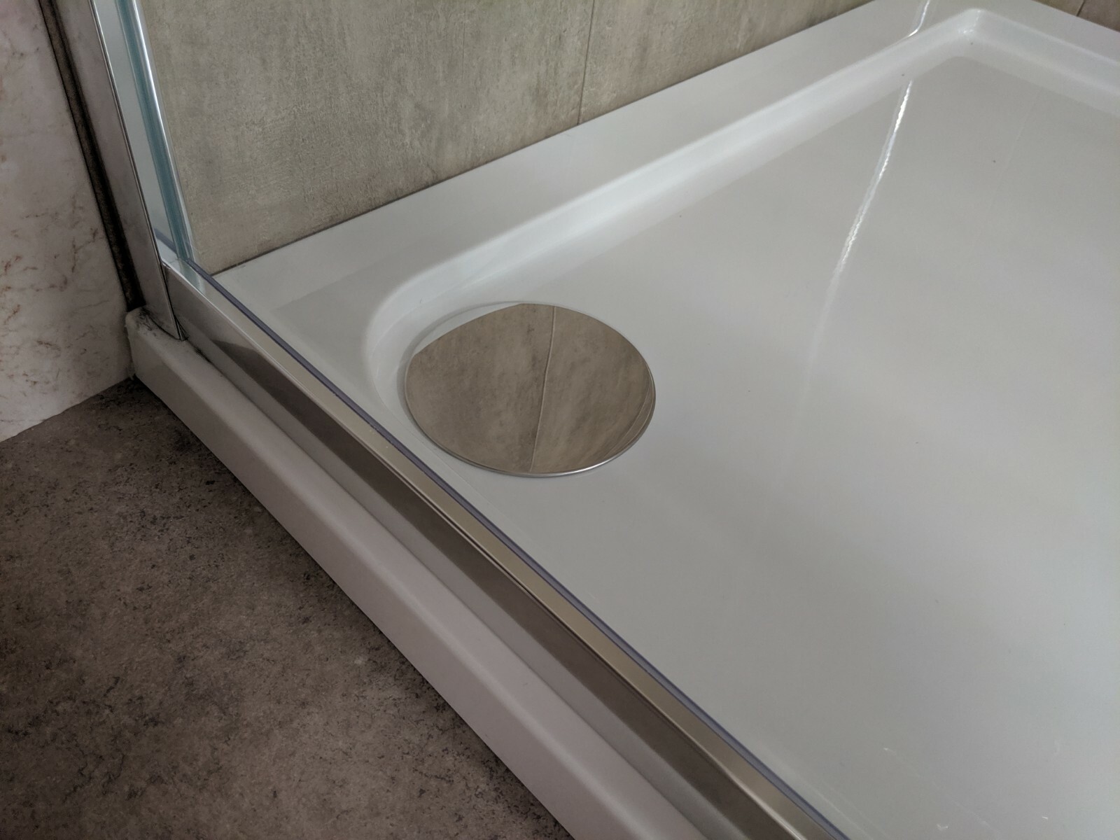 120mm Shower Drain Waste Replacement Chrome Cap/Tube/Sediment Cup for