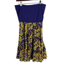 Alice + Olivia Floral Cotton Silk Dress Size Medium (estimated)