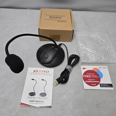 JOUNIVO USB Microphone, Computer PC Microphone with Mute Button Noise-Canceling