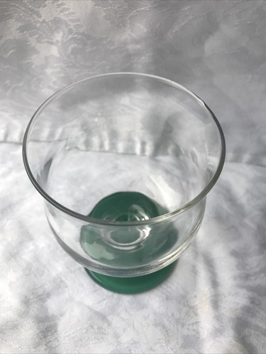 Juego de 4 vasos con patas en las rocas verde tulipán de colección de 4,5" elegante artículos de bar - Imagen 2 de 5