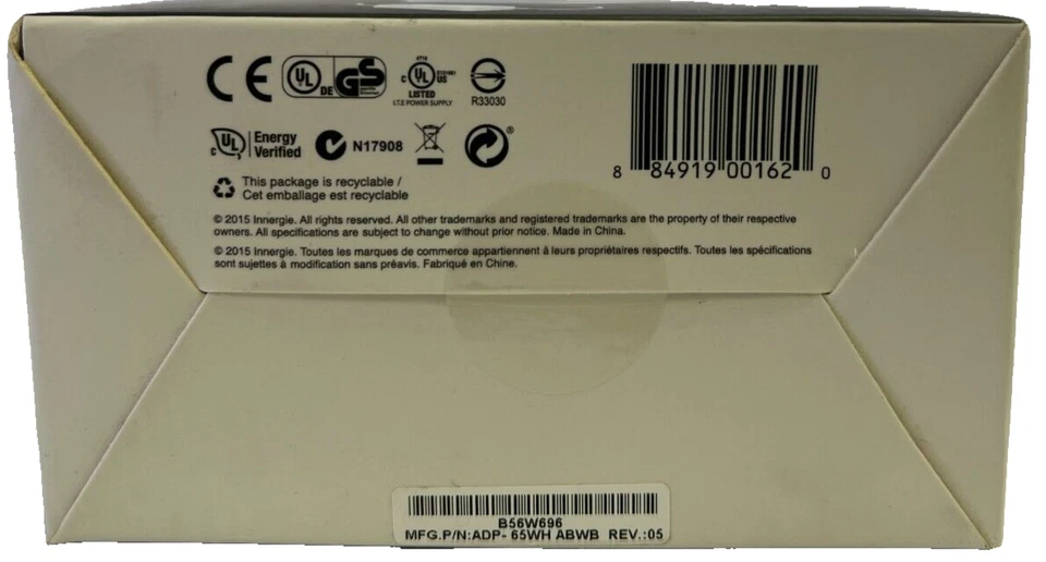 Innergie PowerGear 65 Universal Laptop Power AC Adapter Charger 65W 19V 3.42A - Image 2 of 4