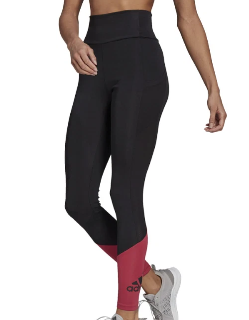 Adidas Aeroready Women s Mesh Panel Leggings Black Pink GL4041 Size M