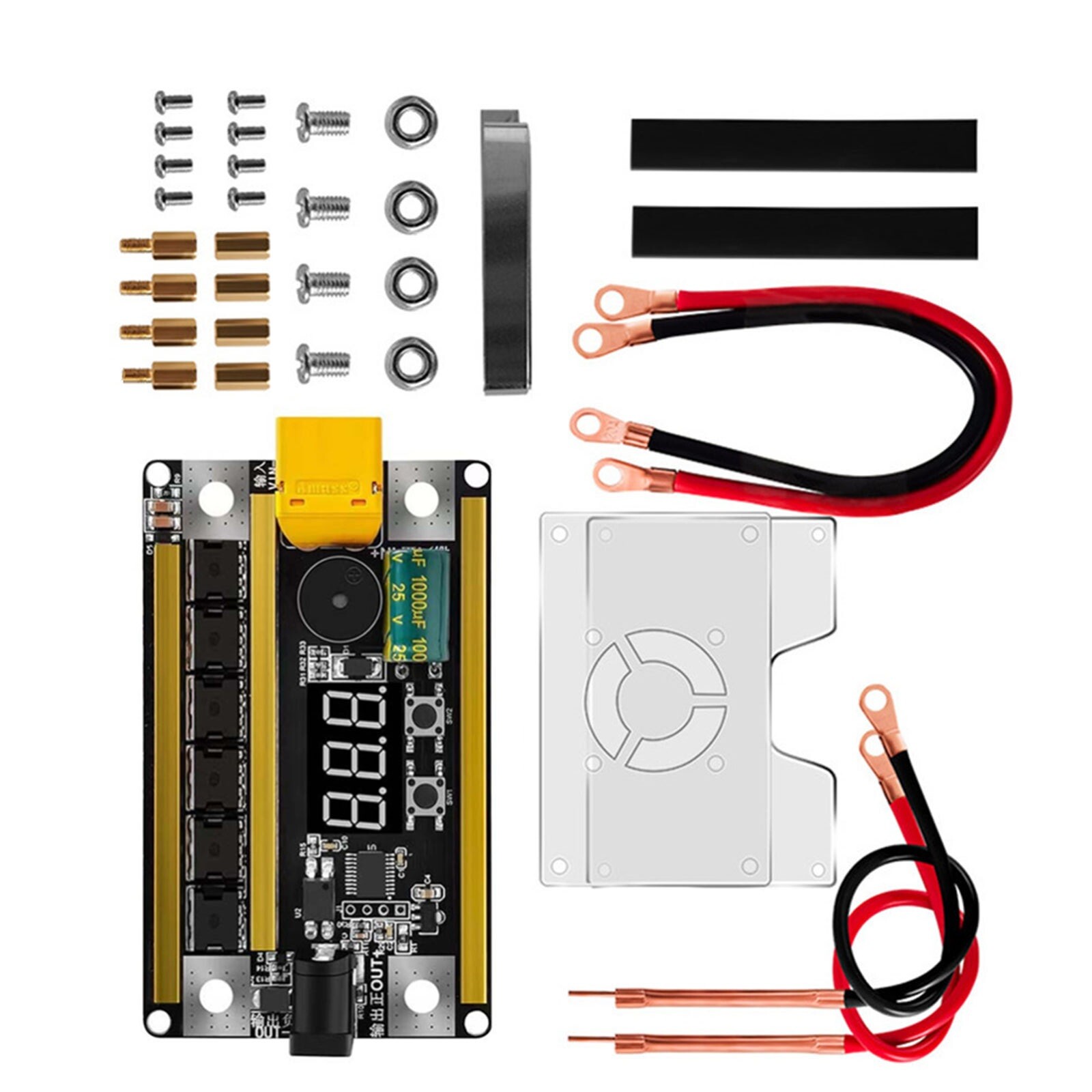 1 Set Mini Spot Welder Machine with 8-24V Voltmeter for 18650 Lithium Battery Assembly and Repair