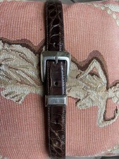 Pat Areias Alligator BELT with Sterling Silver Buckle USA Made size 28 X 1" wide