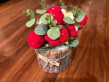 crochet strawberry home decoration