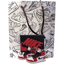 Air Jordan 1 Retro Chicago - 3D Mini Sneaker Keychain Shoe Pair with Box  Bag