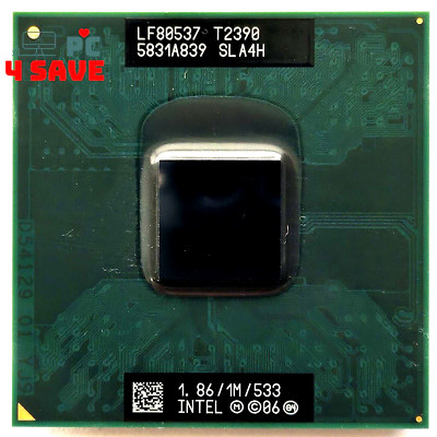 Intel Pentium Dual-Core T2390 1.86GHz Socket P Laptop Mobile CPU Processor SLA4H