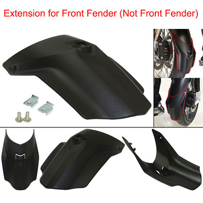 Black Front Fender Mudguard Wheel Hugger Extension For BMW R1250 GS R1200GS LC/Adventure