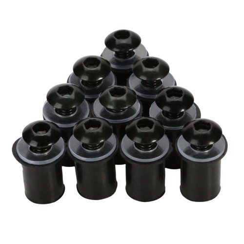 10x Aluminium M5x16 Mm Motorrad Bildschirm Schrauben & Gummi Well