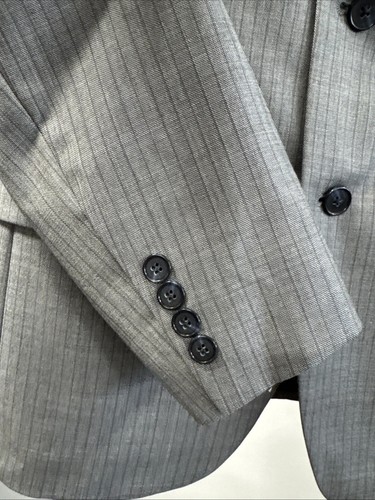 Tasso Elba Suit Gray 2 Button 100% Wool Sz. S36 Pants S30 - Picture 5 of 18