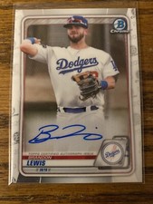 2020 Bowman Chrome Brandon Lewis Prospect Auto Dodgers