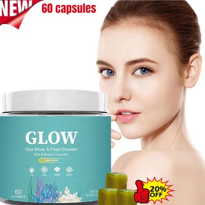 GLOW Seaweed Health Gummy Candy-Sea Moss & Pearl Powder Skin & Beauty HO T