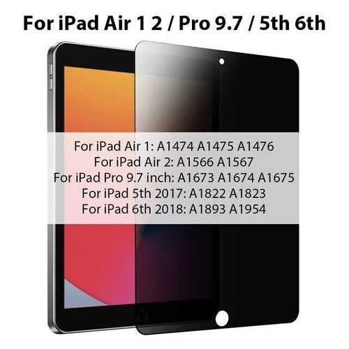 Privacy Anti-Spy Tempered Glass Screen Protector For iPad Pro 14 Air 11 Pro 11 - Picture 13 of 14