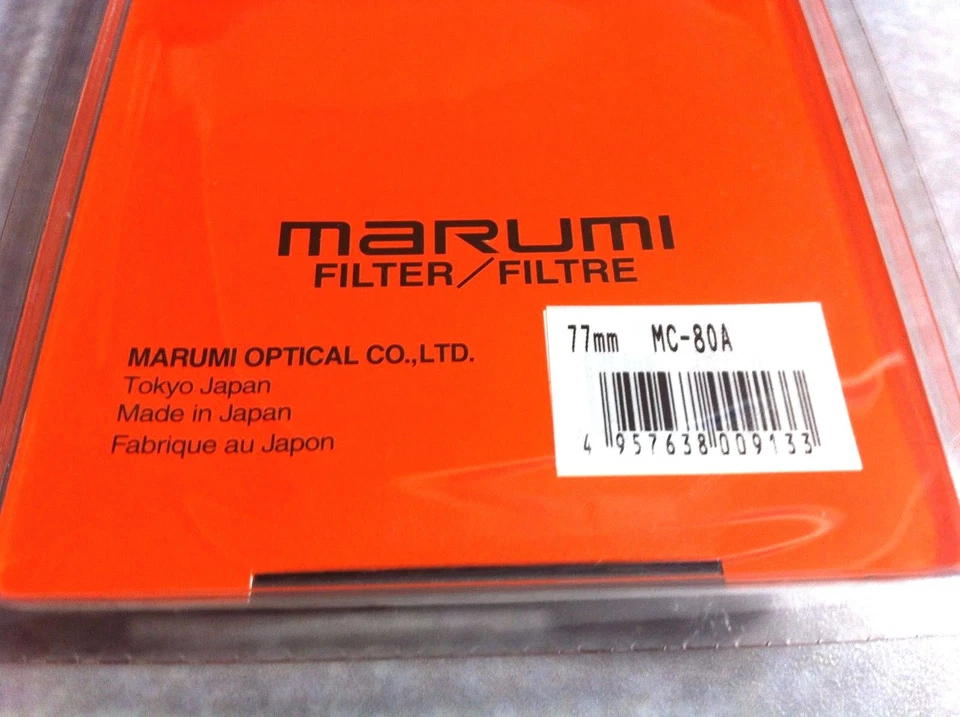 77mm Marumi Japan Multi-Coated 80A 80-A Balancing Blue Glass Lens Filter 77 mm  - Image 2 of 2