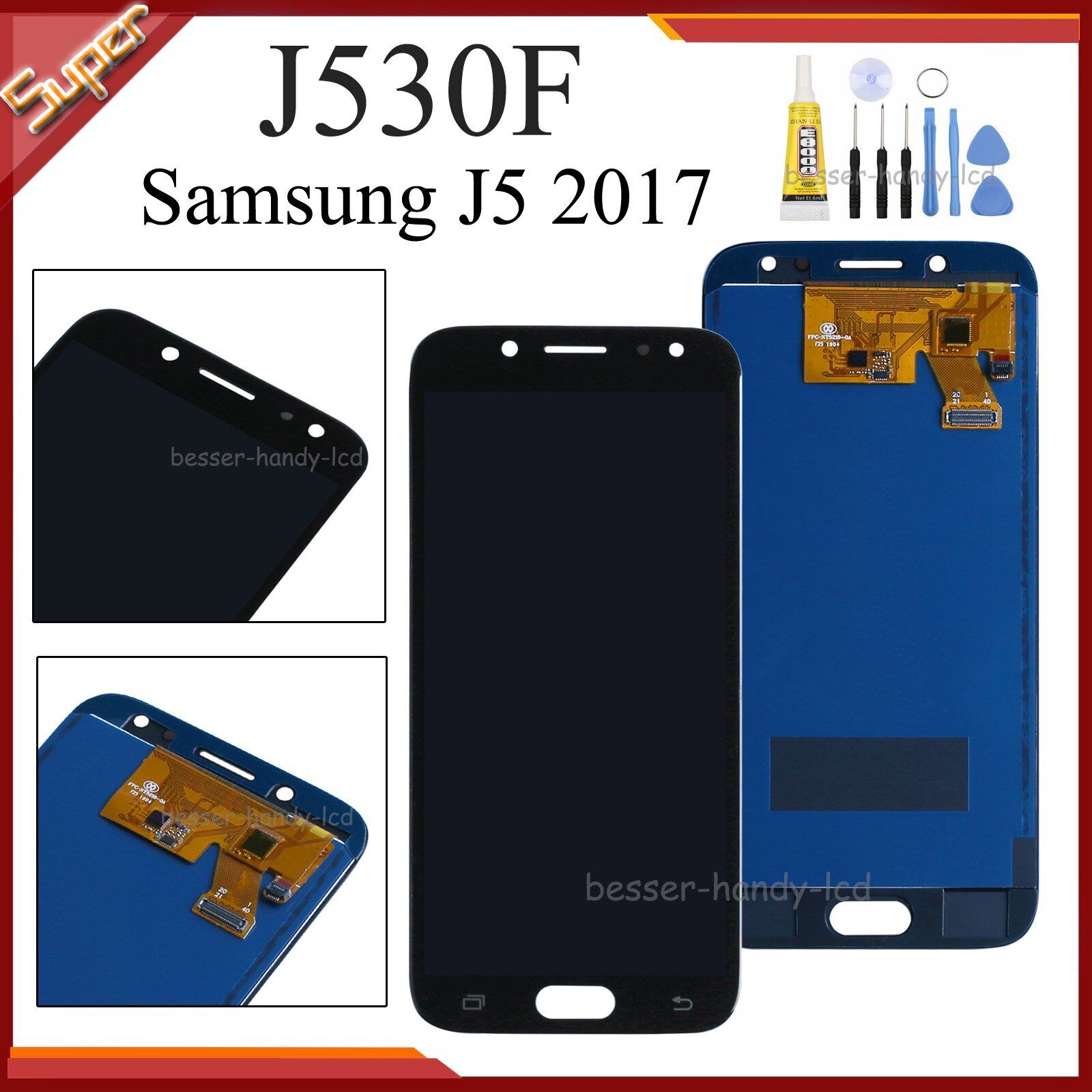 Für Samsung Galaxy J5 2017 Display LCD Touchscreen Bildschirm Schwarz SM-J530F
