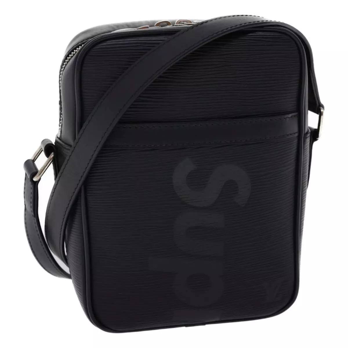 LOUIS VUITTON Supreme Epi Danube Shoulder Bag Black M53431 LV Auth