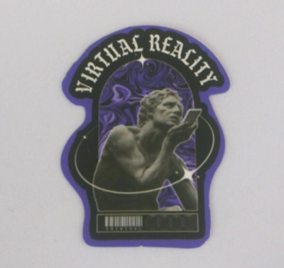 Virtual Reality Black & Purple Mystical Sticker 2'' x 1.5'' (U)